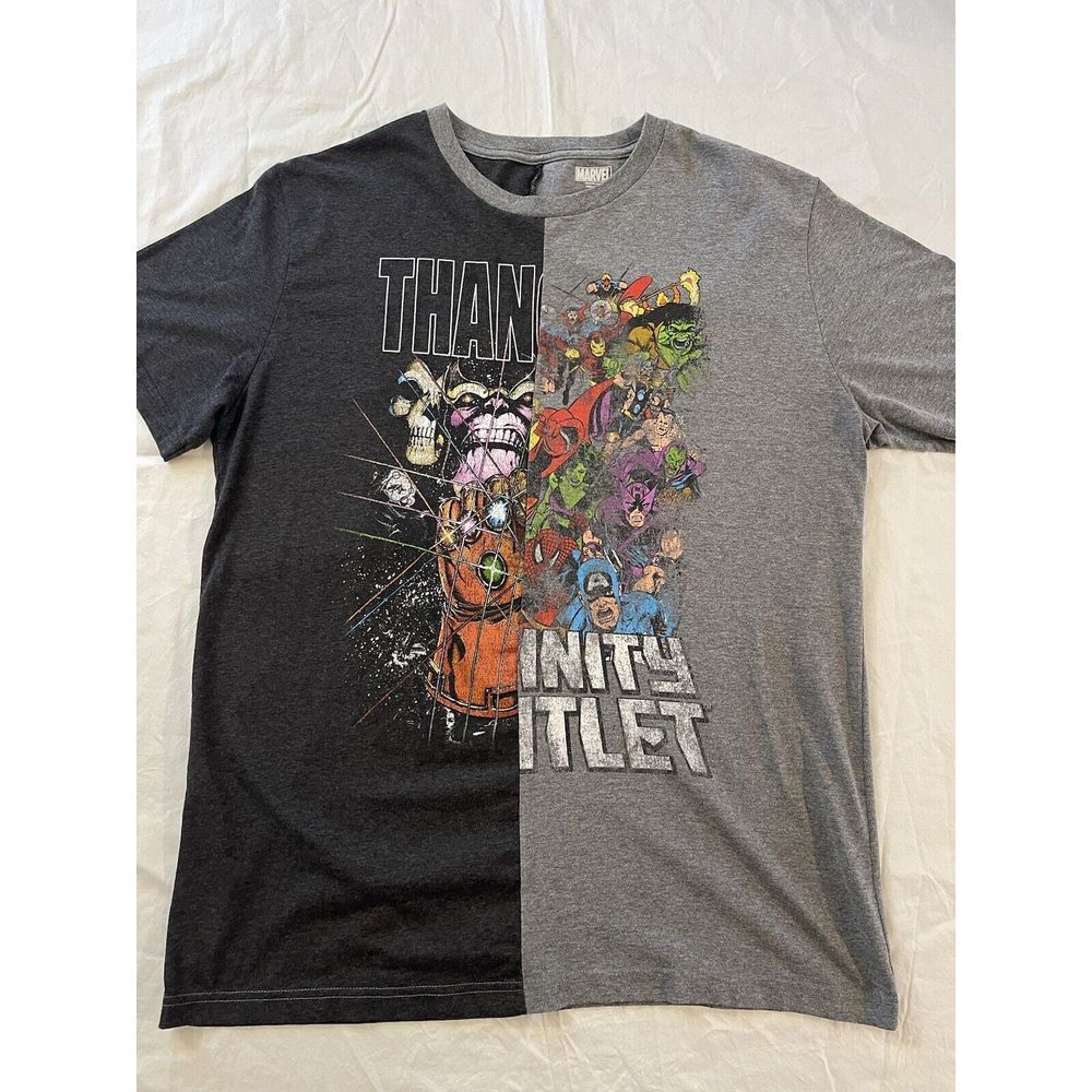 Marvel Avengers Infinity War Gauntlet‎ T-Shirt Black Gray Adult XL